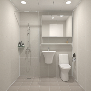 [대림바스] 화장실 LG베이지스톤벽타일 올인원 리모델링 패키지 욕실 타일 교체설치 시공비포함